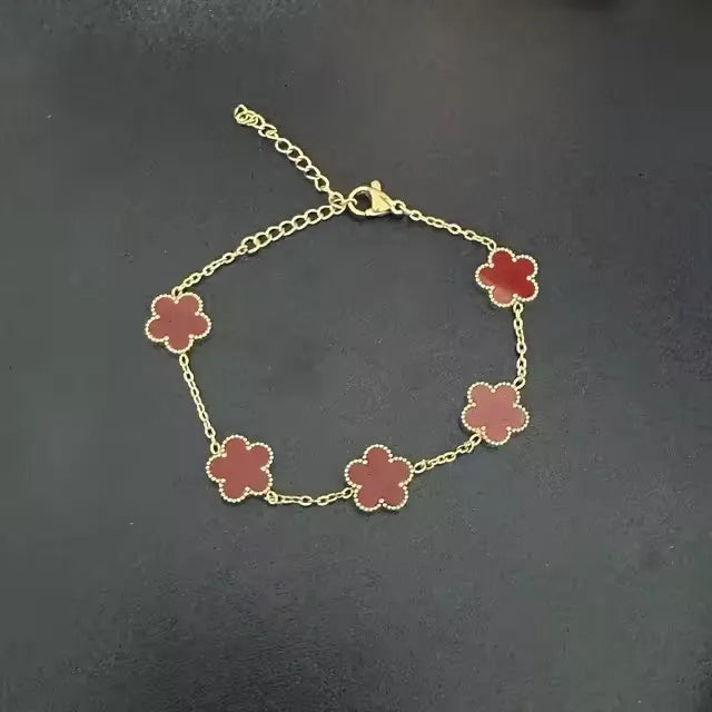 Enchanting Five Leaf Bracelet